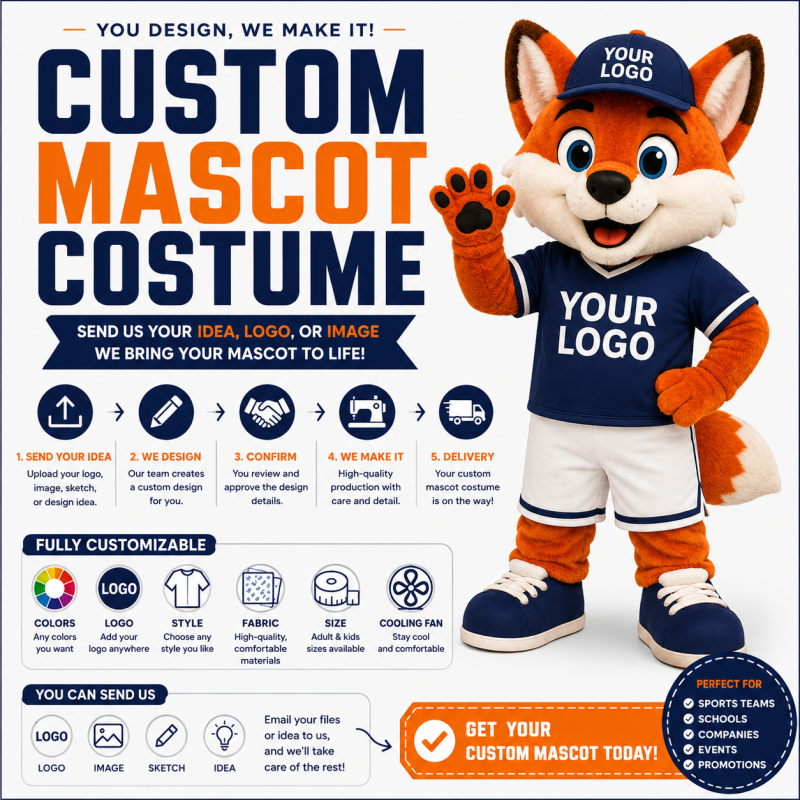 Custom Mascot Costume – Personalized Character with Logo & Colors