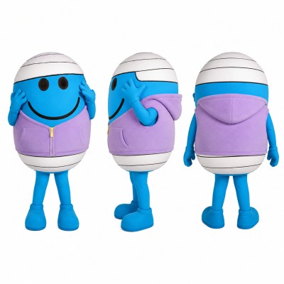 Capsule Character Mascot Costume in Blue and Purple Adult