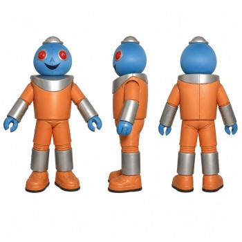 Robot Mascot Costume in Orange and Blue Adult