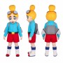 Aviator Boy Mascot Costume with Blue Jacket and Goggles Adult