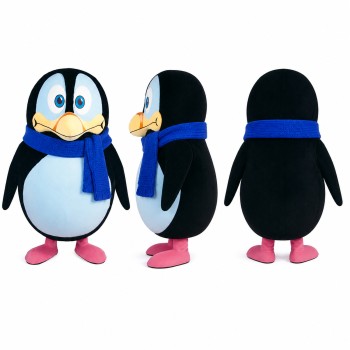 Penguin Mascot Costume in Black and Blue Adult