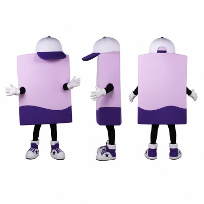 Product Box Mascot Costume in Lavender and Purple Adult