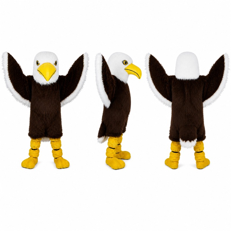 Eagle Mascot Costume in Brown and White Adult
