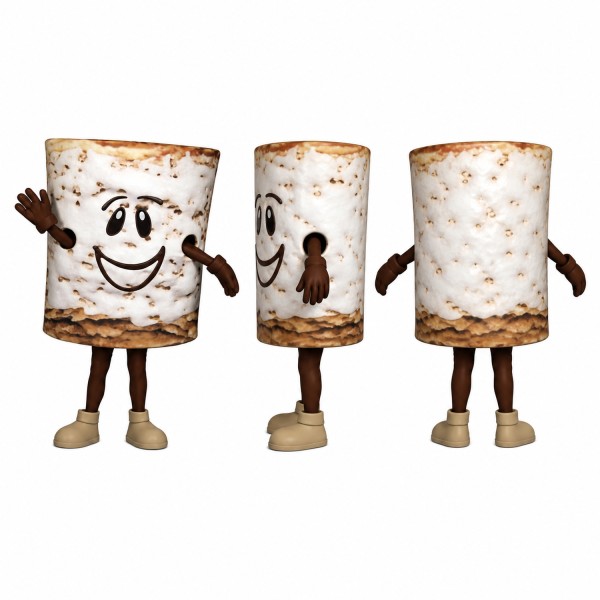 Burrito Mascot Costume in Toasted Brown and Cream Adult