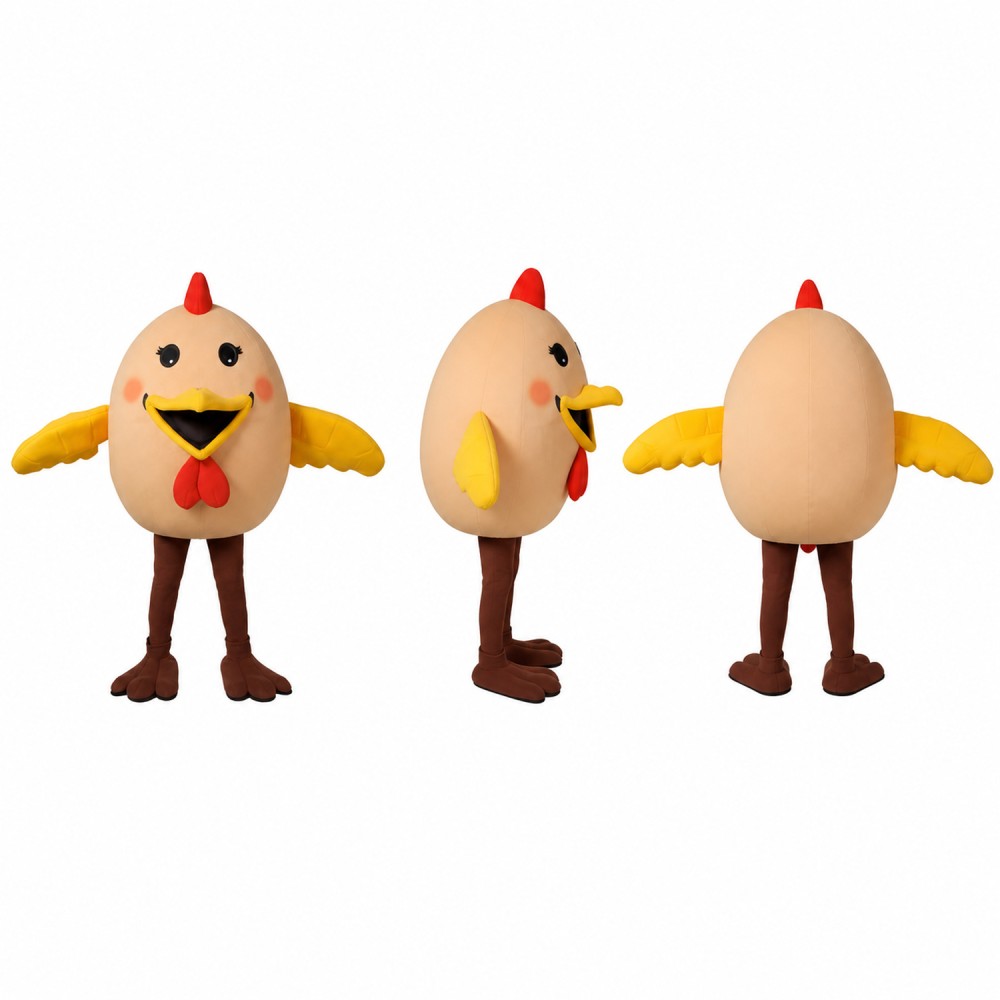 Chicken Mascot Costume in Yellow with Red Comb Adult Chicken Mascot Costume in Yellow with Red Comb Adult