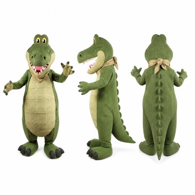Crocodile Mascot Costume in Olive Green Adult