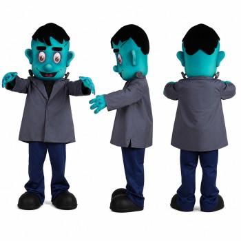 Vampire Mascot Costume in Teal with Gray Suit Adult