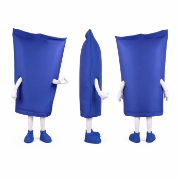 Snack Packet Mascot Costume in Royal Blue Adult