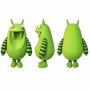 Alien Mascot Costume in Green with Navy Vest Adult
