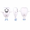 Tooth Mascot Costume in White with Blue Shoes Adult