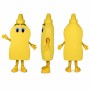 Banana Mascot Costume in Yellow with Brown Stem Adult
