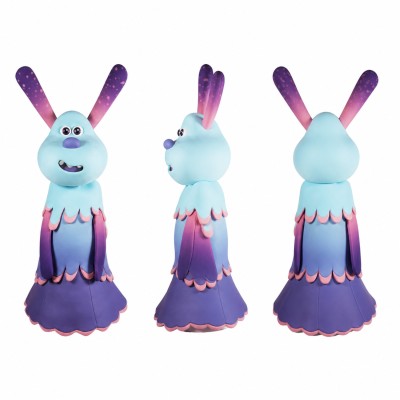 Fantasy Rabbit Mascot Costume in Blue with Purple Dress Adult
