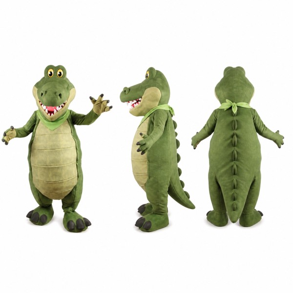 Crocodile Mascot Costume in Olive Green Adult
