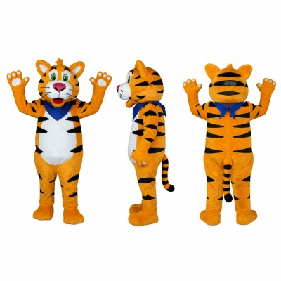 Tiger Mascot Costume in Orange with White Belly Adult