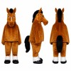 Horse Mascot Costume in Brown with Black Mane Adult