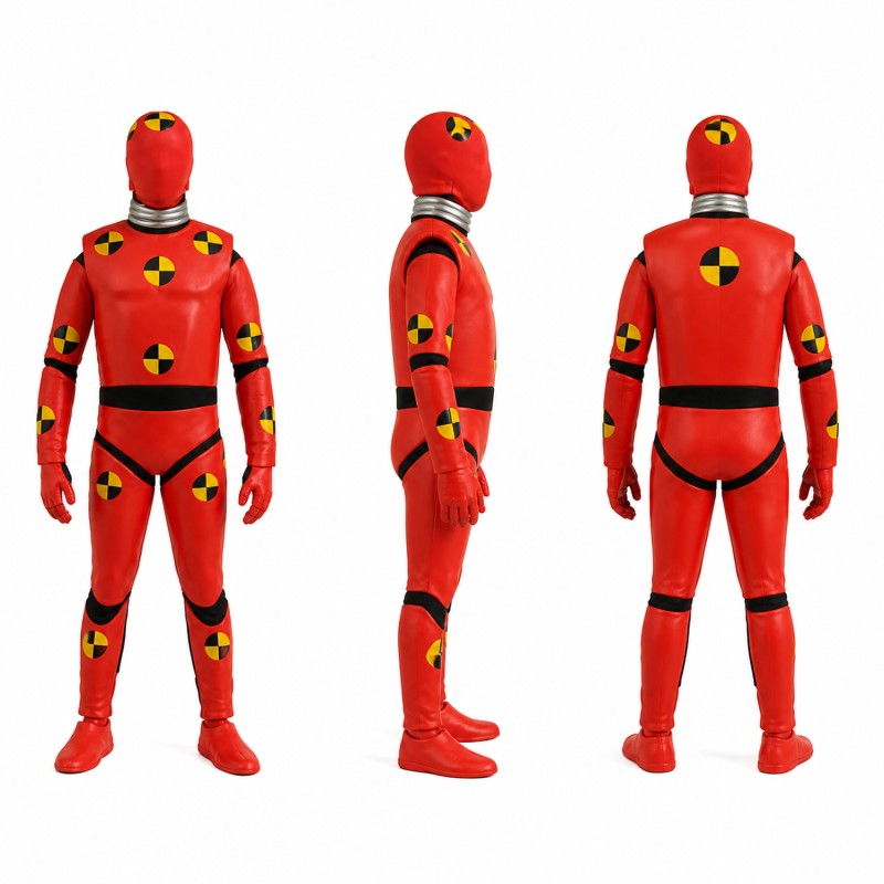 Armored Superhero Mascot Costume in Red and Gold Adult