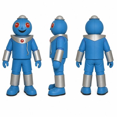 Robot Mascot Costume in Blue and Silver Adult