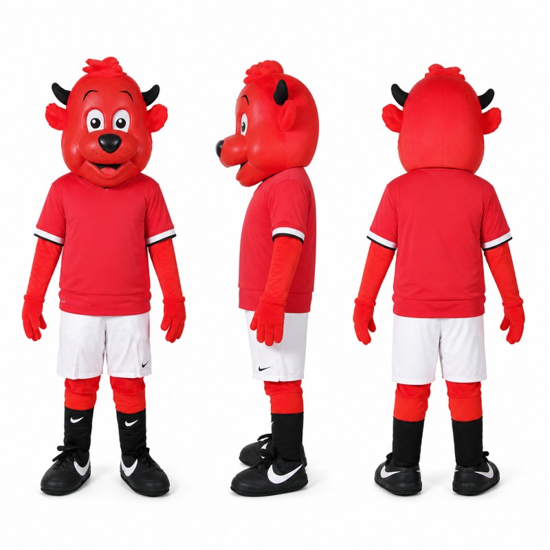 Devil Mascot Costume in Red with White Shorts Adult