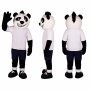 Panda Athlete Mascot Costume in Black and White Adult