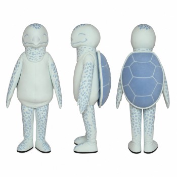 Spotted Sea Creature Mascot Costume in Pale Gray Adult