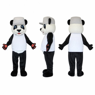Panda Mascot Costume in Black and White Adult
