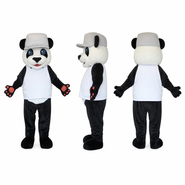Panda Mascot Costume in Black and White Adult