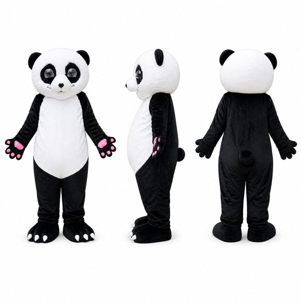 Panda Mascot Costume in Black and White Adult Panda Mascot Costume in Black and White Adult