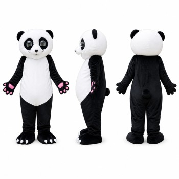 Panda Mascot Costume in Black and White Adult