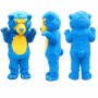 Bear Mascot Costume in Blue with Yellow Belly Adult