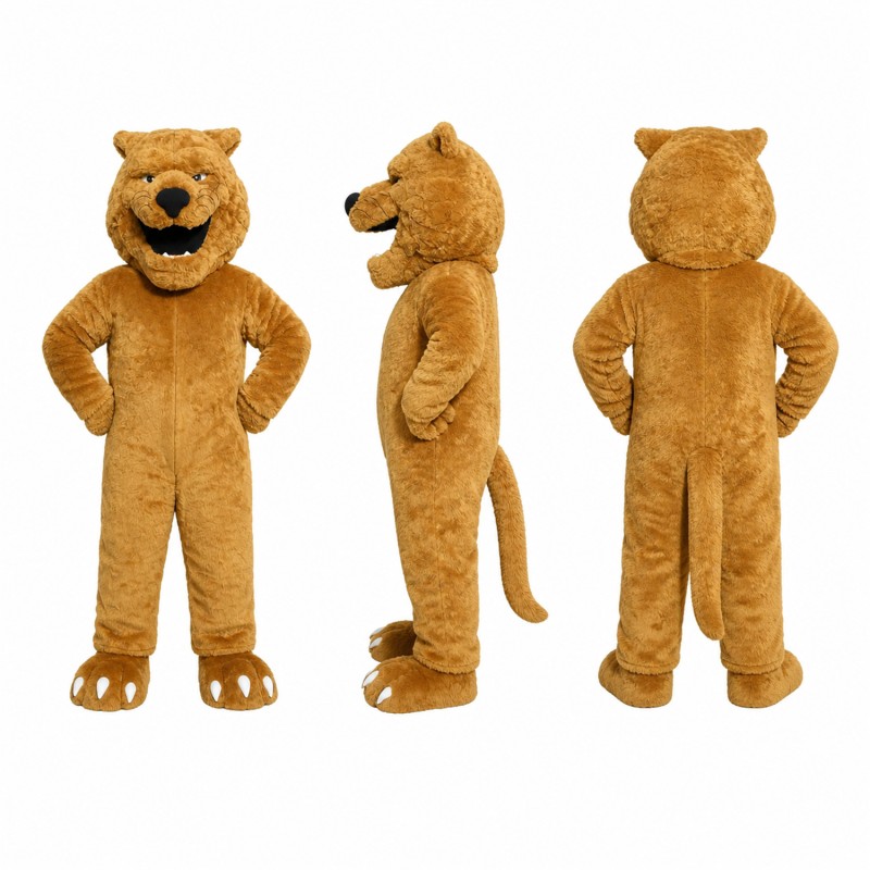 Lion Mascot Costume in Golden Brown Adult