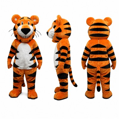 Tiger Mascot Costume in Orange with White Belly Adult