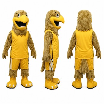 Eagle Mascot Costume in Golden Yellow Adult