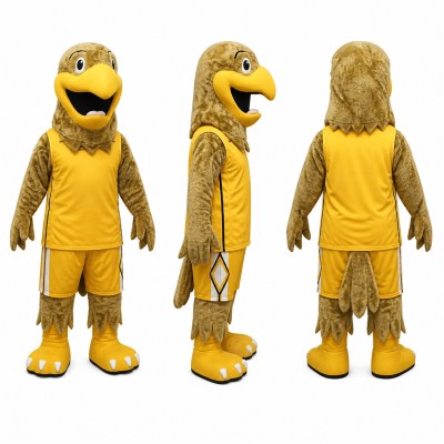 Eagle Mascot Costume in Golden Yellow Adult