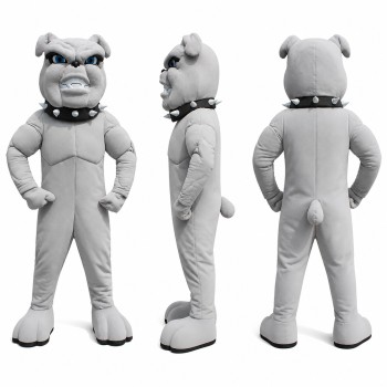 Bulldog Mascot Costume in Gray Adult