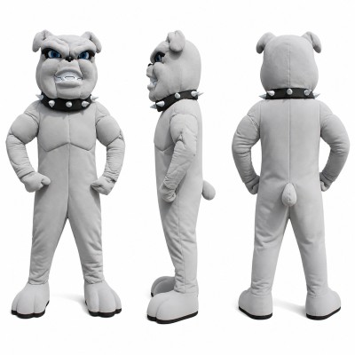 Bulldog Mascot Costume in Gray Adult