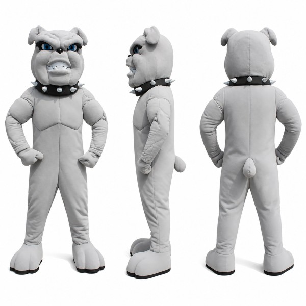 Bulldog Mascot Costume in Gray Adult