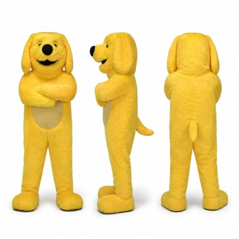 Dog Mascot Costume in Golden Yellow Adult