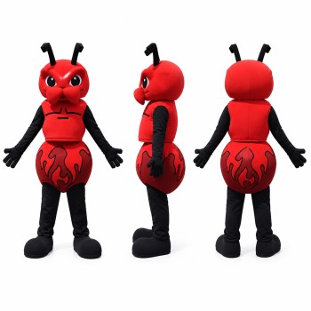 Ant Mascot Costume in Red and Black Adult