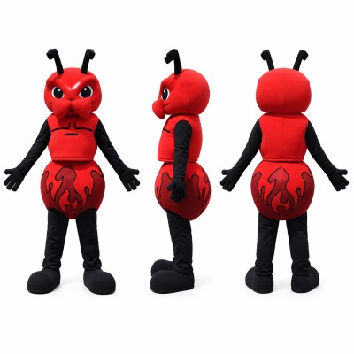 Ant Mascot Costume in Red and Black Adult