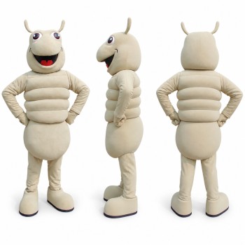 Termite Mascot Costume in Cream with Segmented Body Adult