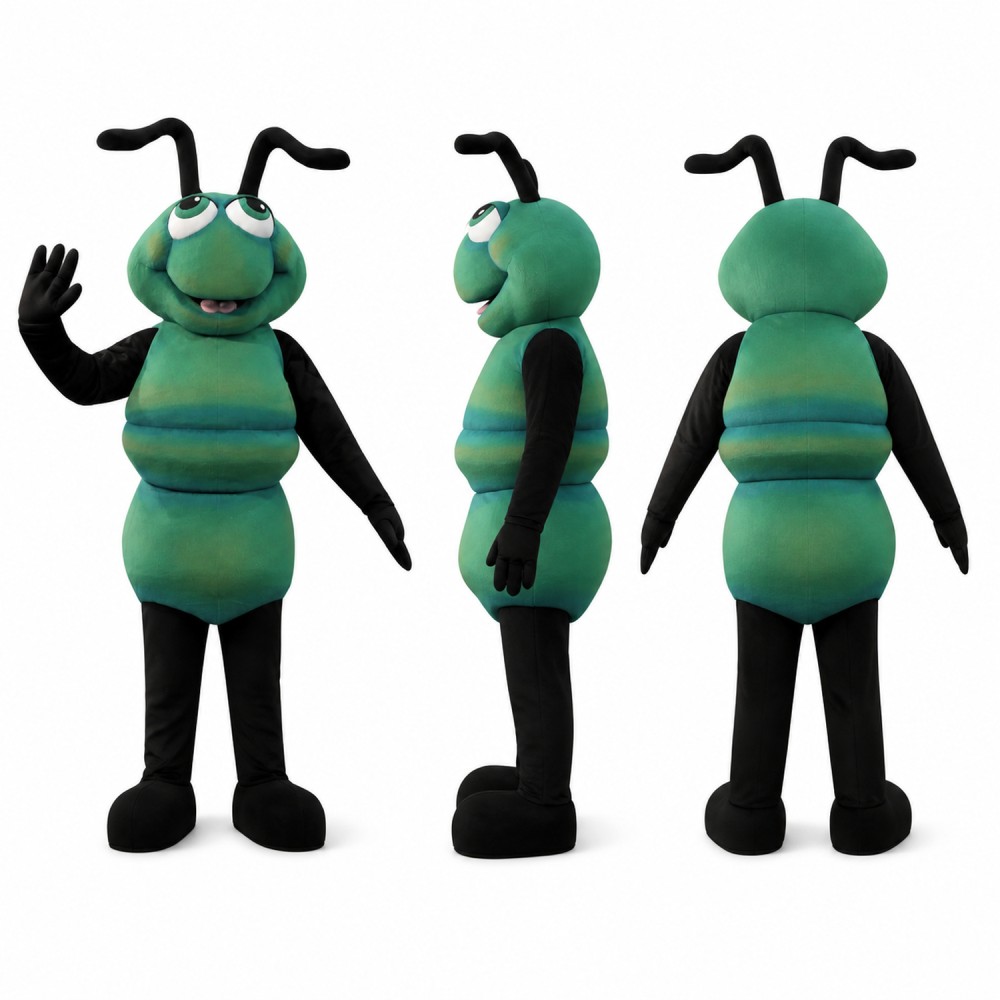 Fly Mascot Costume in Green and Black Adult Fly Mascot Costume in Green and Black Adult