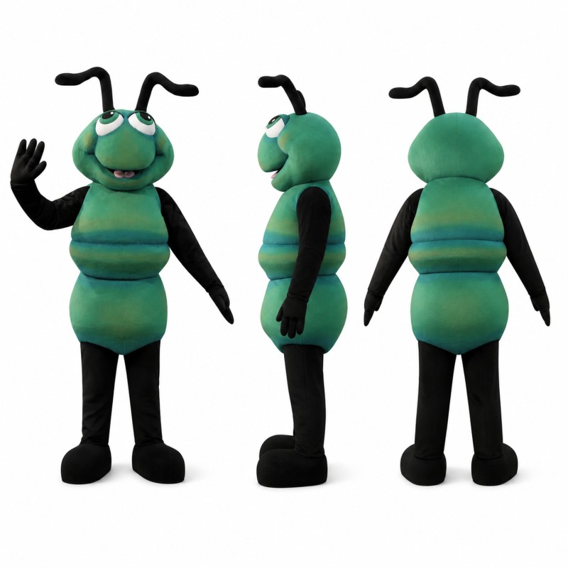 Fly Mascot Costume in Green and Black Adult