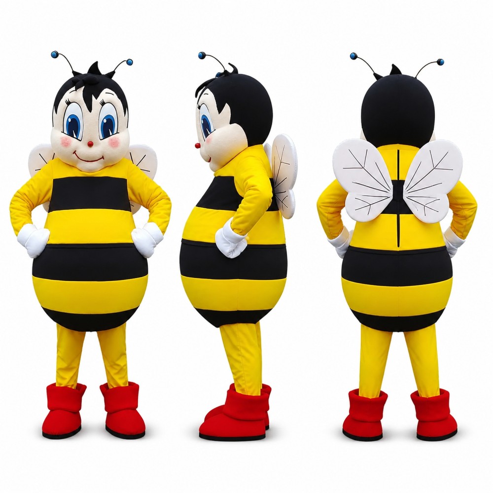 Female Bee Mascot Costume in Yellow and Black Adult Female Bee Mascot Costume in Yellow and Black Adult