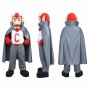 Animal Superhero Mascot Costume in Gray with Red Cape Adult
