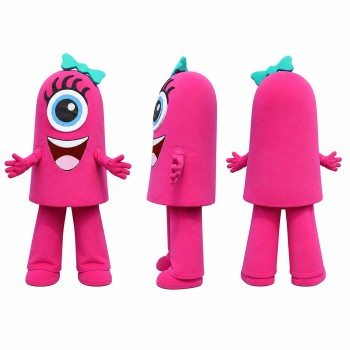 One Eyed Monster Mascot Costume in Pink Adult