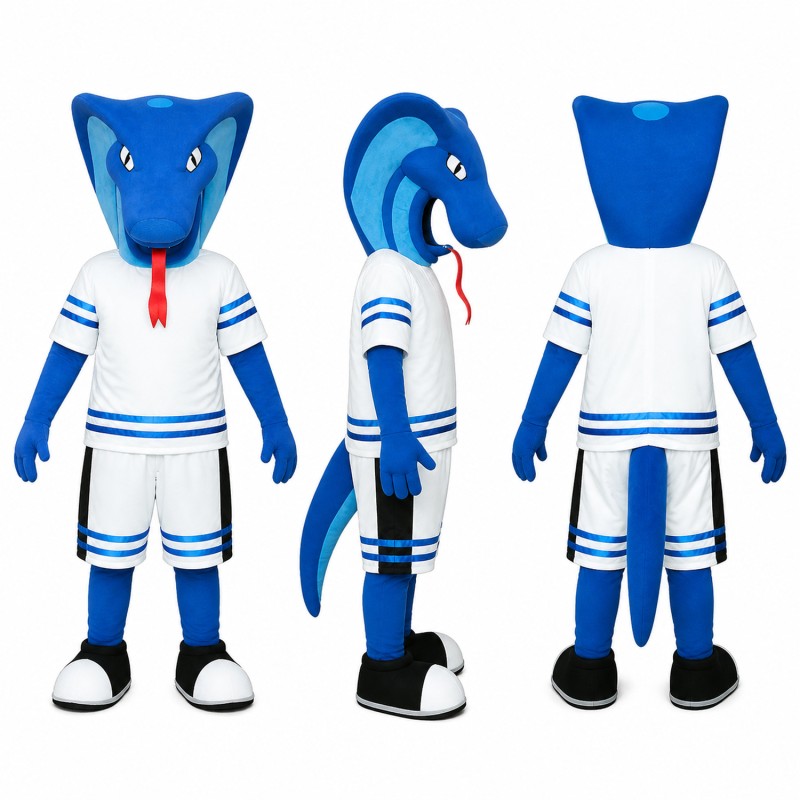 Shark Sailor Mascot Costume in Blue and White Adult