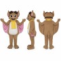 Bat Mascot Costume in Brown with Pink Wings Adult