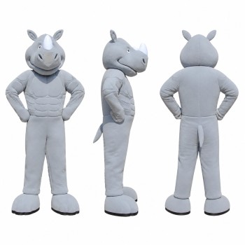 Rhino Mascot Costume in Gray Adult