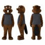 Beaver Mascot Costume in Brown with Dark Gray Shirt Adult