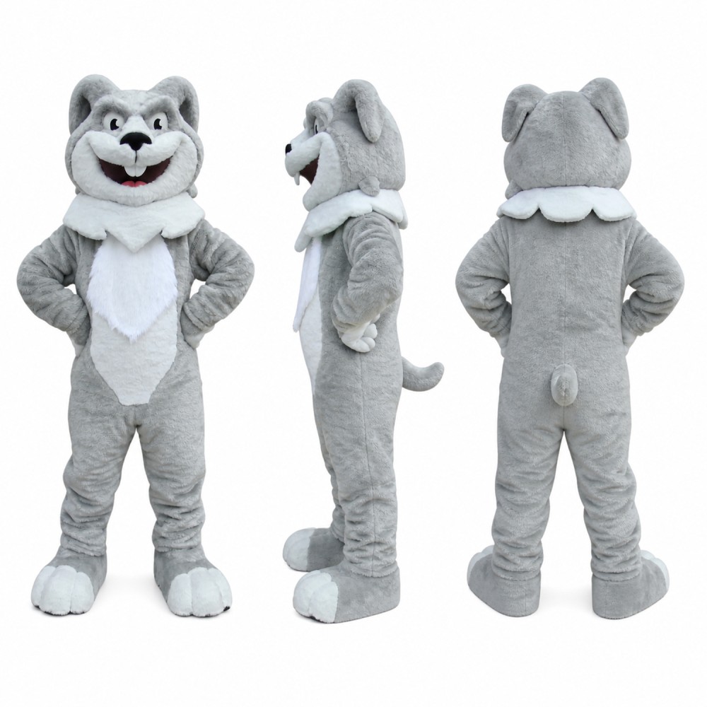 Wolf Mascot Costume in Gray with White Belly Adult Wolf Mascot Costume in Gray with White Belly Adult